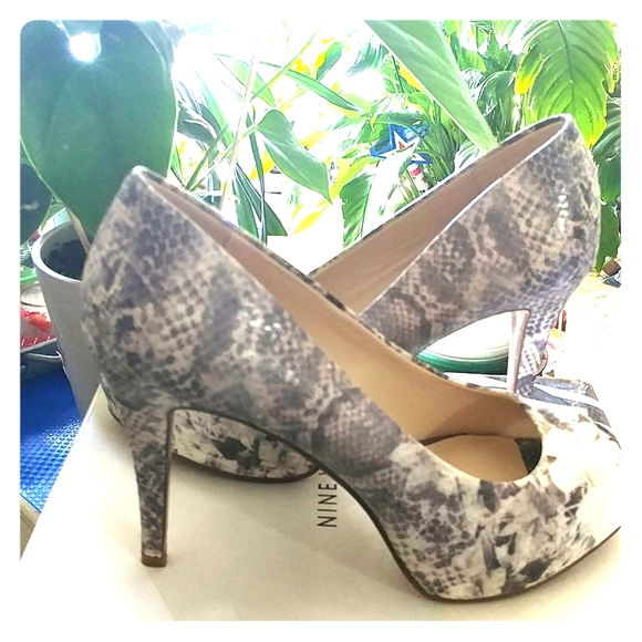 Nine West Shoes - Real Snakeskin Peep toe Heels